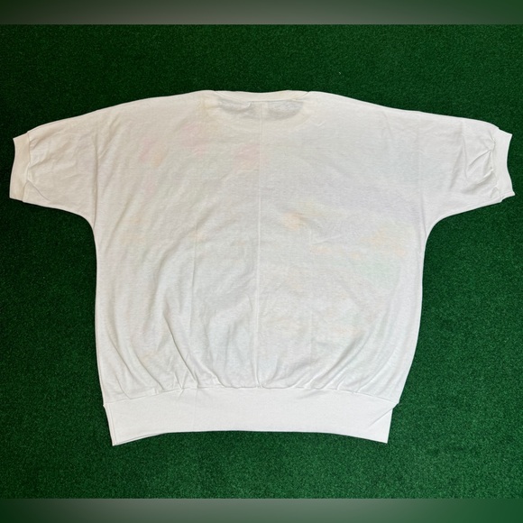 Vintage 90s African Safari Leopard Cabin Creek Large Short Sleeve Sweatshirt - Picture 5 of 9